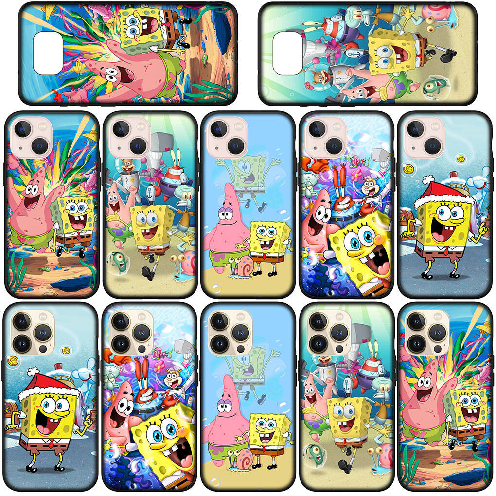 Phone Case for iPhone 17 16 15 Plus Huawei P30 P20 Lite Redmi Note 14 12 11 13 Pro Max OPPO A60 A80 A40 A18 A38 Comics S-SpongeBobs SquarePants Cover