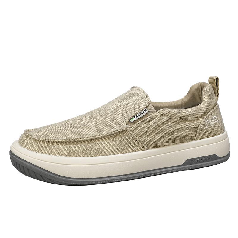 Men's Loafers, Old Beijing Cloth Shoes, Light, Breathable and Comfortable In Summer, Lazy People Pedal Casual Canvas Shoes