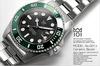 Hyakuichi 20 ATM Water Ceramic Bezel [HYAKUICHI 101] No.1Z Diver's Watch, Resistant, (Green-Black)