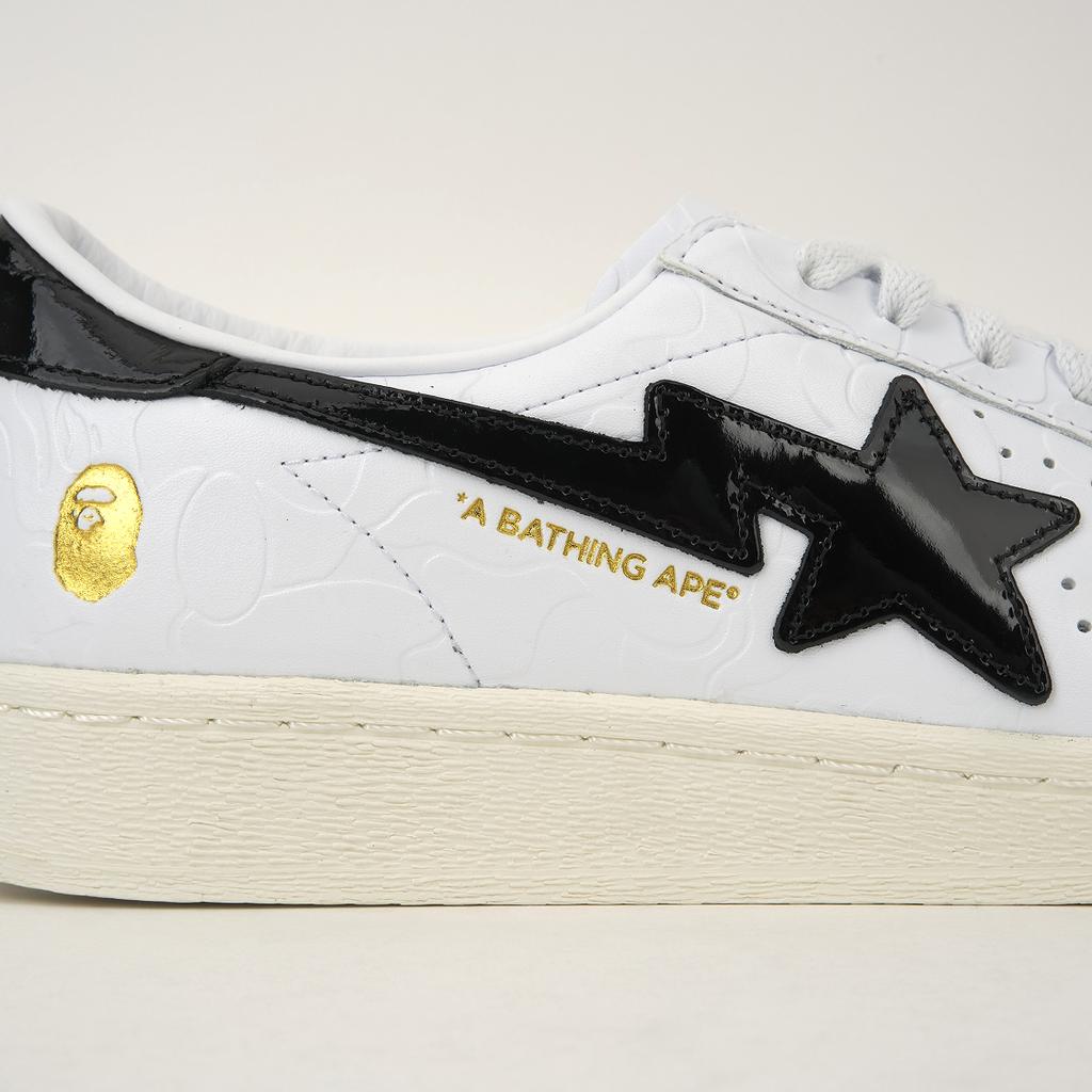 BAPE x adidas Superstar Vintage Biela Čierna Unisex Tenisky Cloud-White Core-Black Off-White JR2701