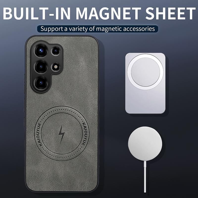 For itel Super 26 Ultra/itel Super 26Ultra Case Simple Stylish Magnetic Suction Luxury PU Leather Skin-friendly Anti-drop Cover