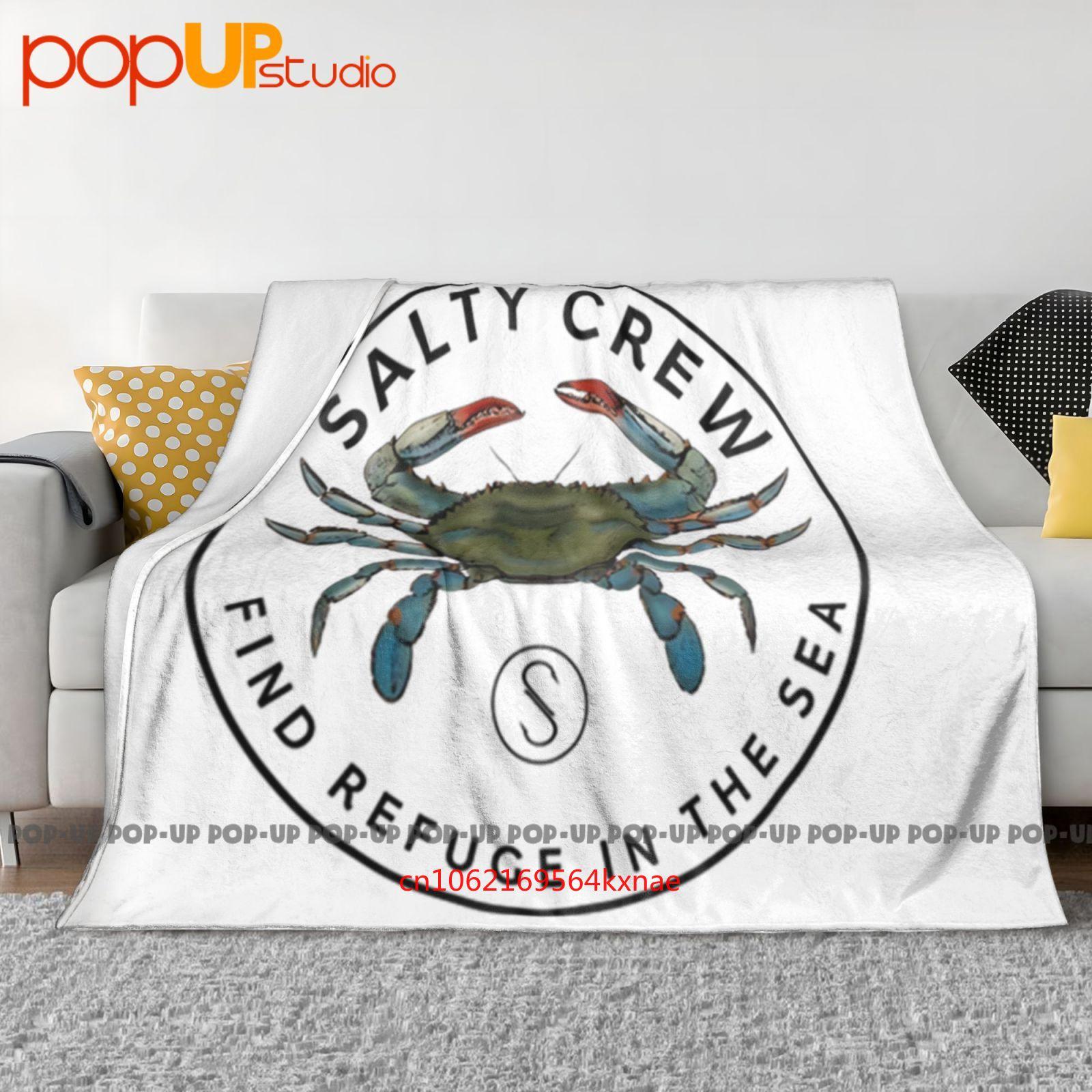 Salty Crew Blue Crabber Coral Ultra-Soft Blanket Quilt Winter Sofa Cover Bed Covers 30x40in
