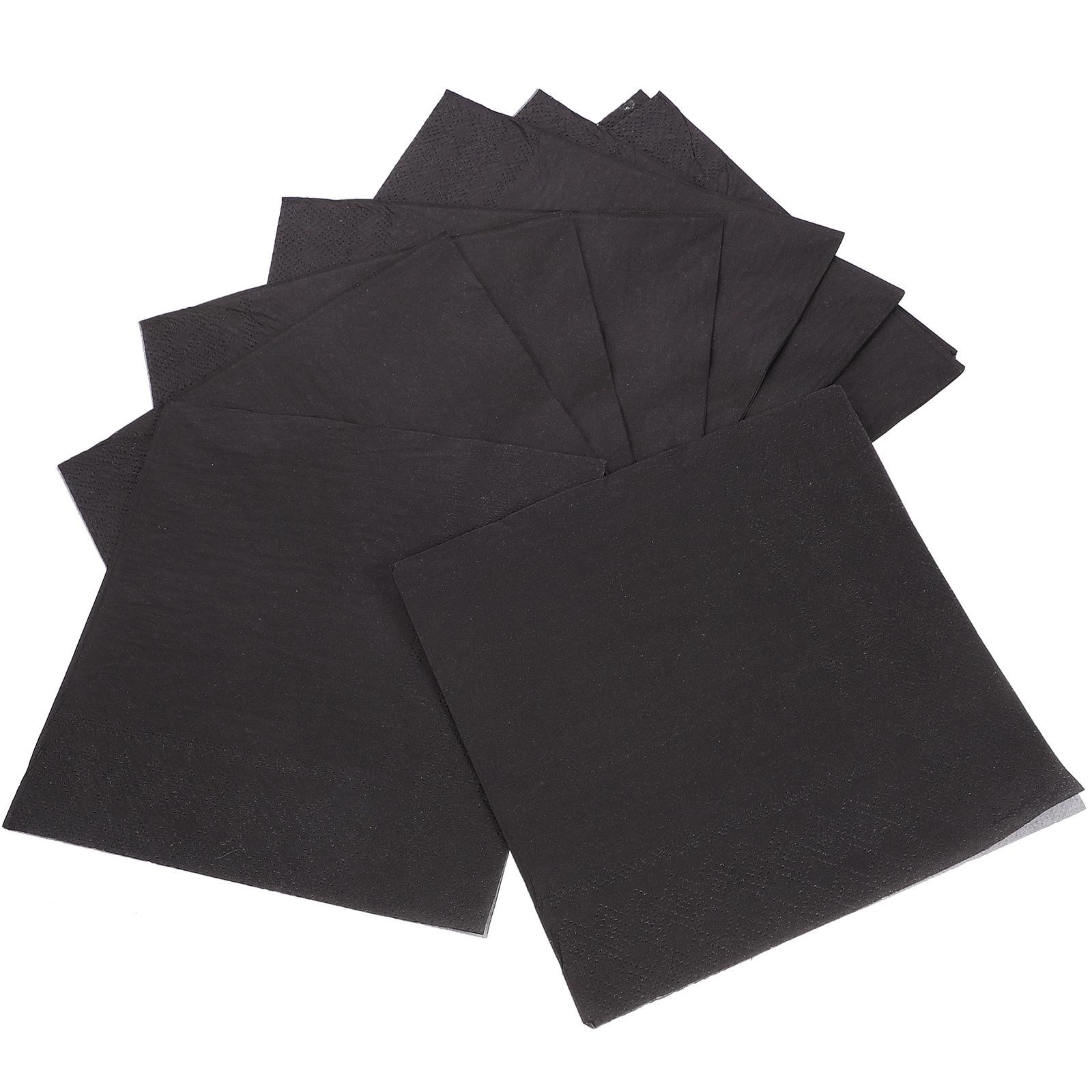 20 Sheets Cocktails Lunch Napkin Black Paper Napkins Engagement Party Disposable Colored Thanksgiving Cocktail Napkins Party чёрный