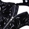 Muži Lakovaná kůže Spodní prádlo Přední Zip Boule Pouch Kalhotky Bikiny Spodní prádlo Tanga Exotické kalhotky