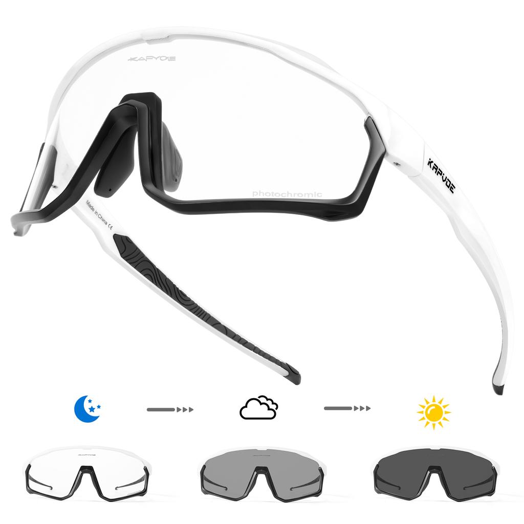 Pochromic Cycling Sunglasses Cycling Glasses UV400 Bicycle Goggles MTB Sports Eyewear Sunglasses Outdoor Bike Glasses