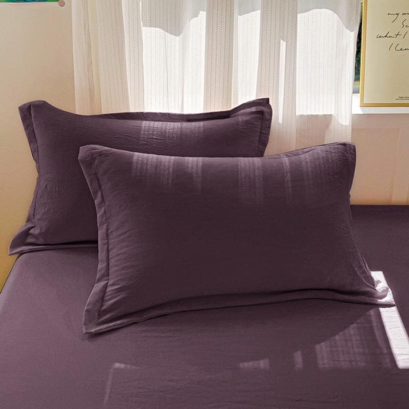 2PCS solid color washable pillowcase 48x74cm single pillowcase, no sheets