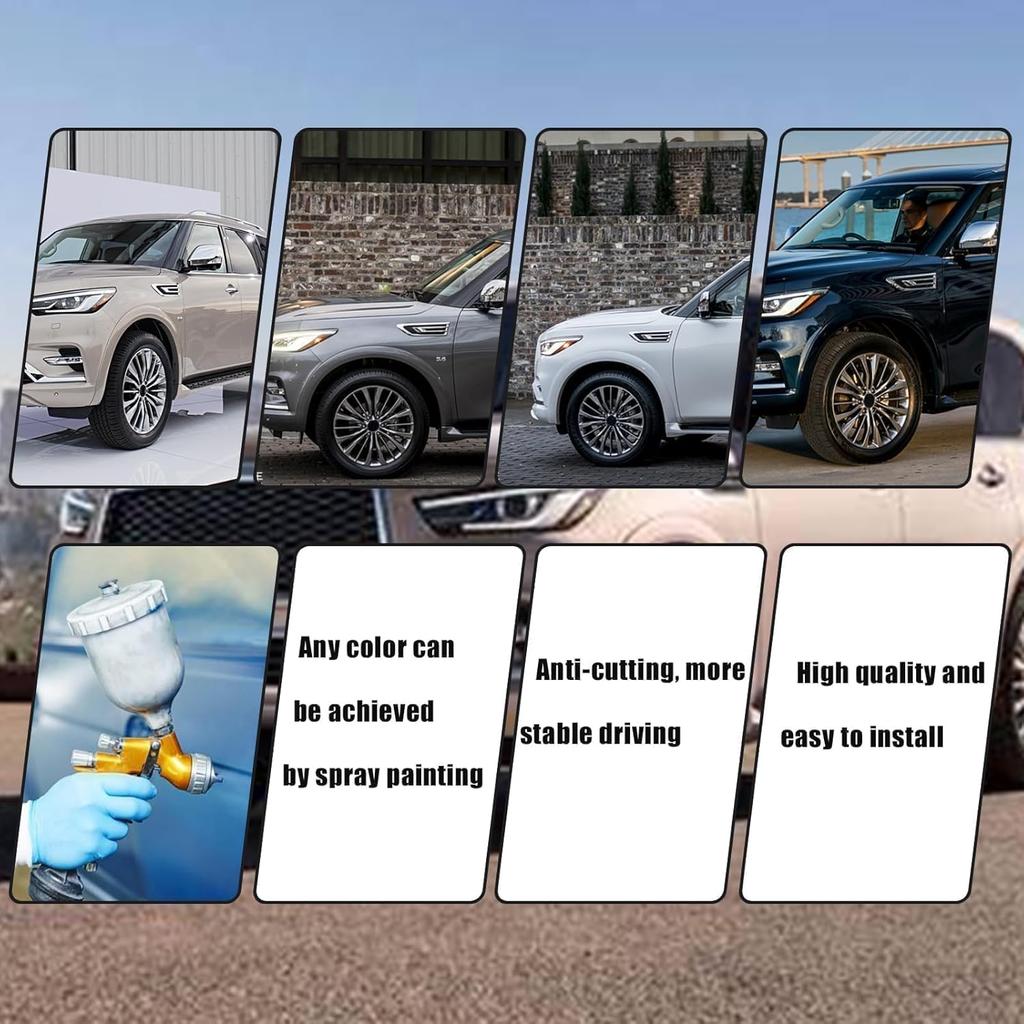 SecosAutoparts 3 szt. Listwa ozdobna zderzaka przedniego Kompatybilna z Land Range Rover L405 2018 2019 2020 2021 2022