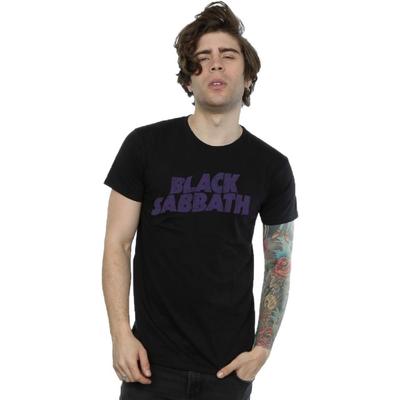 Black Sabbath - T-shirt da uomo con logo in nero