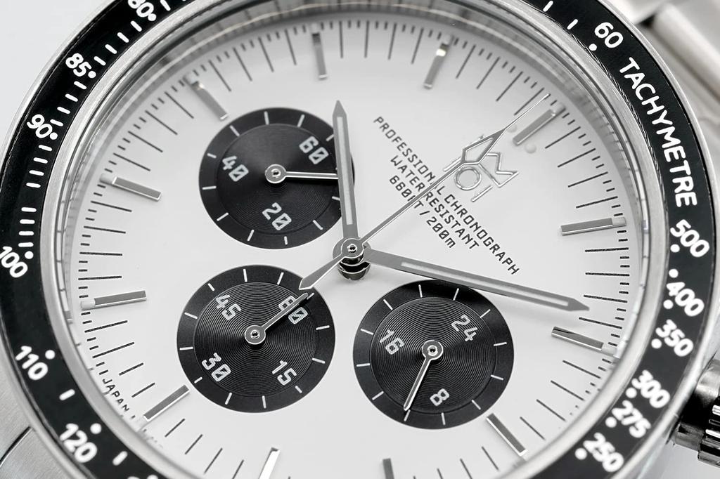 [HYAKUICHI 101] No.12 Hyakuichi Diver's Chronograph Watch, Men's, No Date, White Panda