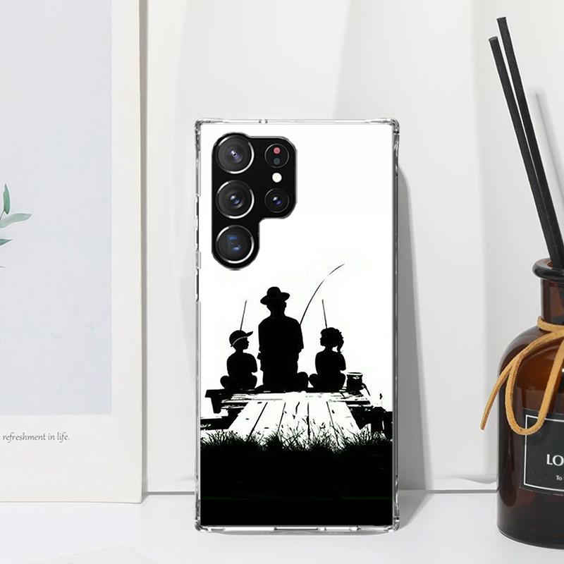 Hunting Fishing Man Phone Case For Samsung Galaxy S26 S25 Edge S24 FE S23 S22 Ultra S21 Plus S20 + Art Fundas Back Cover Galaxy