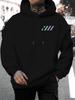 Unisex Casual Hooded Sweatshirt with Geometric Pattern | Pullover Style, Slight Stretch, Long Sleeve, Regular Fit, Kangaroo Pocket, Machine Washable -