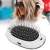 Negative Ion Anti‑Static Scalp Vibration Massage Comb Electric Hairdressing Comb(Black )