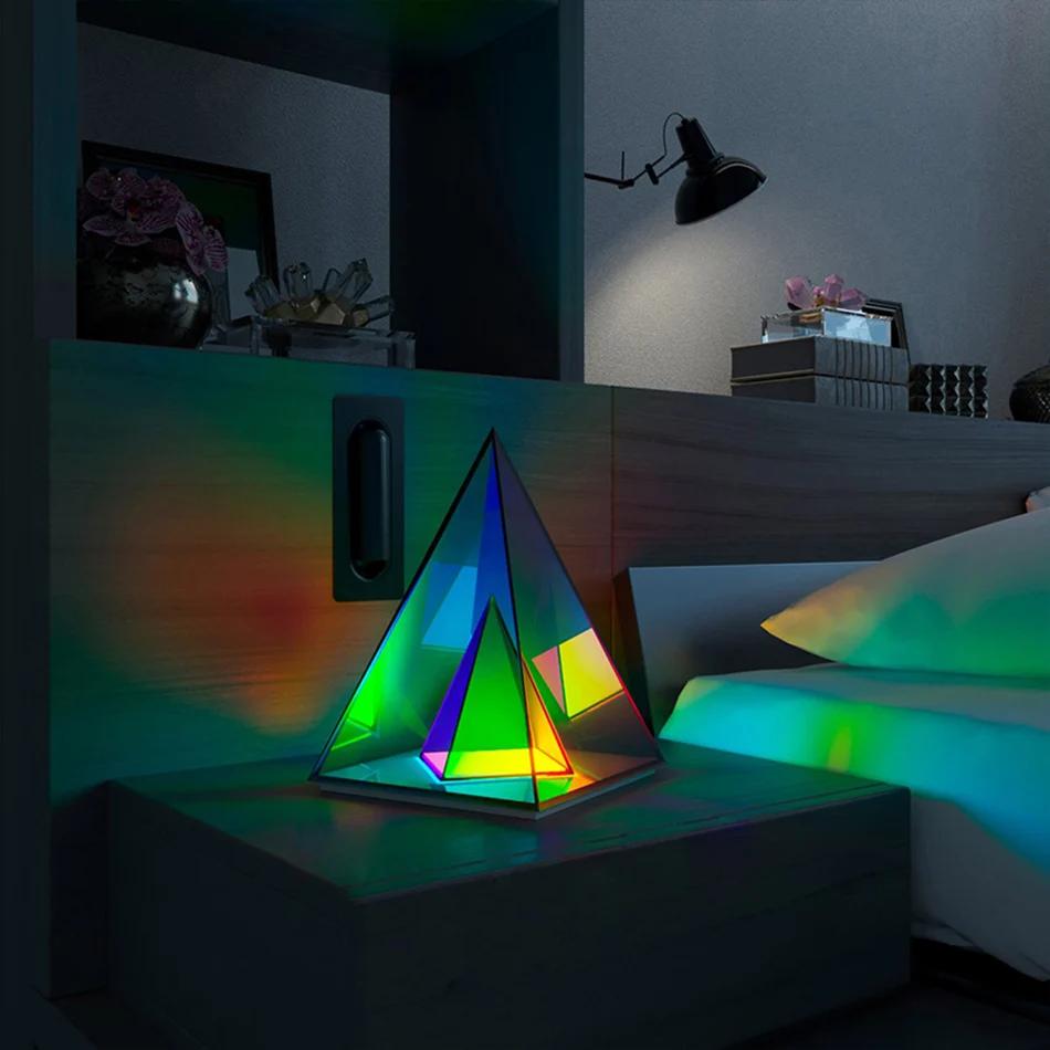 Triangle Rubik's Cube Table Lamp Nordic New Acrylic Decorative Art Exhibition Hall Creative Personality Atmosphere Night Light