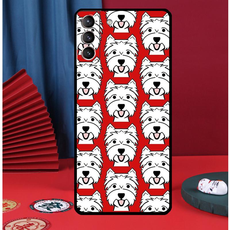 Westie Scottie Scottish Terrier Phone Case For Samsung Galaxy S25 S24 Ultra S9 S10 S20 S21 S22 S23 Plus S24 FE Back Cover