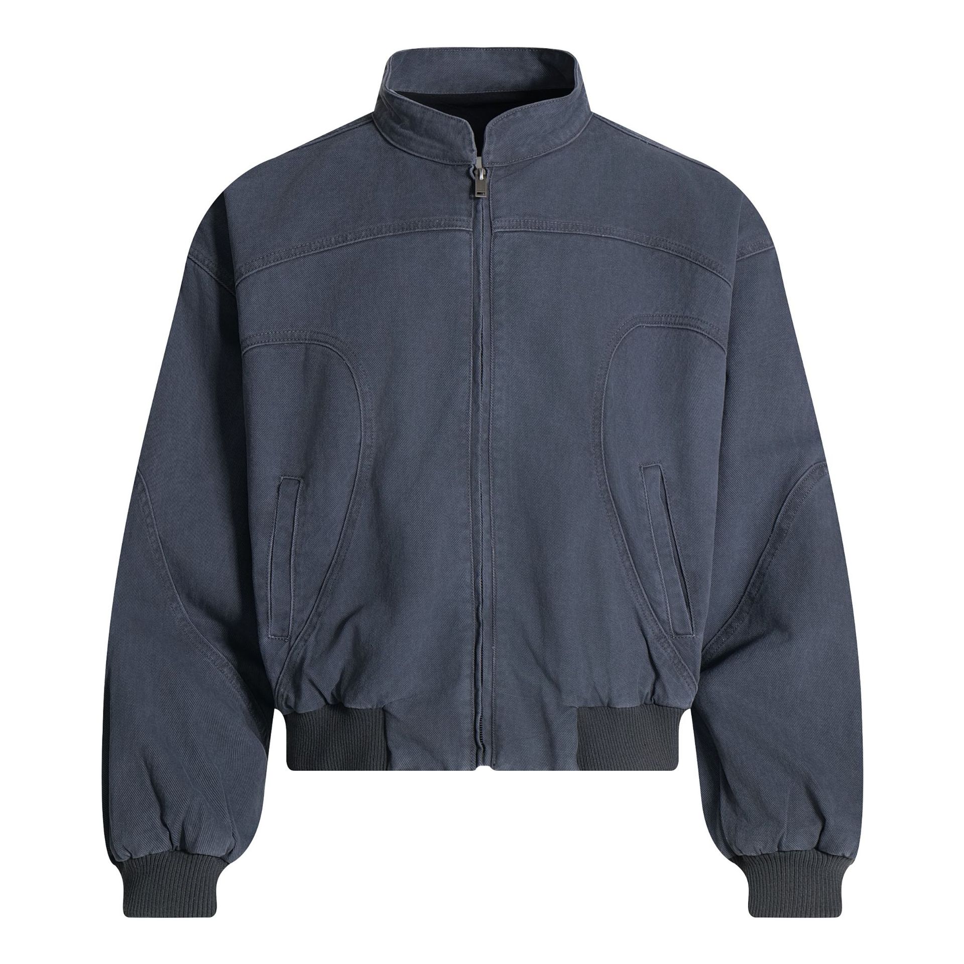 Men s autumn new American retro trendy brand ruffian handsome jacket Detroit splicing tooling jacket S