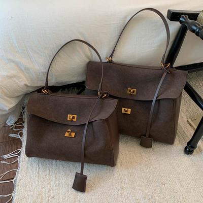Bolsa de Grande Capacidade, Bolsa Cruzada Casual de Ombro Único, Textura de Alta Qualidade Superfície Macia Bolsa Kelly de Axila