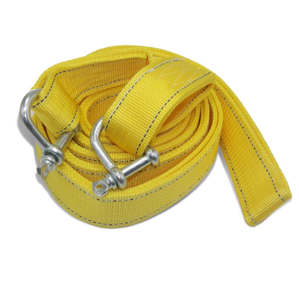 Car Tow Strap Racing Auto Winch Rope Nylon 5m 8Tons Recovery Towing Cable Strap Belt Heavy Duty Off Road Accessories Metal Hooks