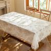Luxe Tasseled & Jacquard Polyester Tablecloth - Rectangle Lace Dust Cover for Dining & Console Tables Home Decor