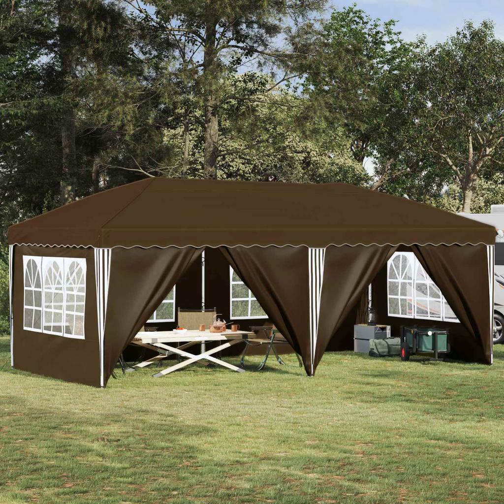 Pop Up Party Tent 575 X 288 X 245 Cm Taupe