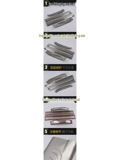 Stainless Steel Door Sill Trim for 12-15 CRV - Bright Strip Trunk Bumper Welcome Pedal Decoration