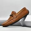2025 Designer Penny Loafers Herren Freizeitschuhe Leichtgewichtige Weiche Leder Herren Mokassins Atmungsaktive Slipper Herren Fahrschuhe
