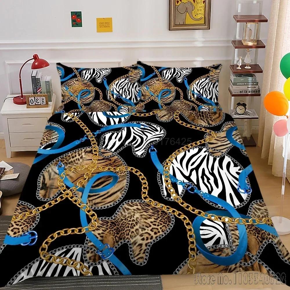 Fashion 3D Digital Luxury Print Duvet Cover Set HD Comforter Cover for Kids Bedding Sets Bedclothes Bedroom Decor