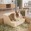 Anti Splashing Rabbit Litter Box Detachable Grids Small Animal Litter Pan  for Cage Use