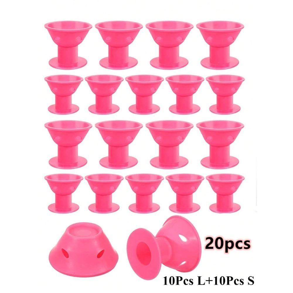 10/20Pcs Silicone Heatless Hair Rollers Reusable Curlers for Women DIY No-Heat Curling Set Salon Home Hair Styling Tools