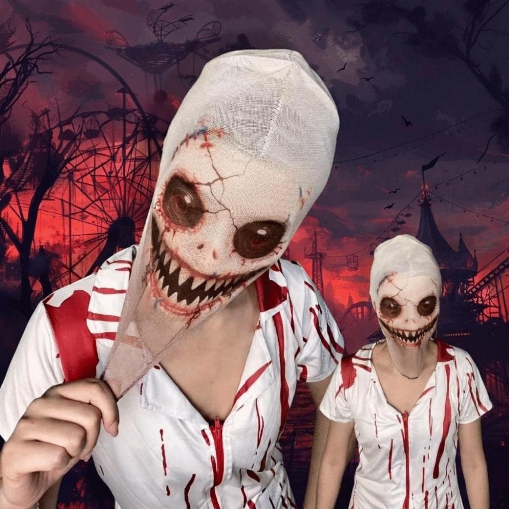 Mesh Visualized Full Face Mask for Halloween Breathable Zombie Mask Halloween Masks  Cosplay Events