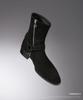 Firenze Atelier Slim Toe Velcro Line Suede Zip-Up Boots 3344-Qs [Black]