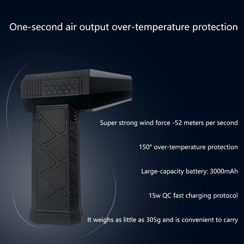 15W Fast Charge 3 Speed Adjustable Handheld Turbos Air Blower Suitable For Car Drying Home Cleaning With Magnetic Nozzle