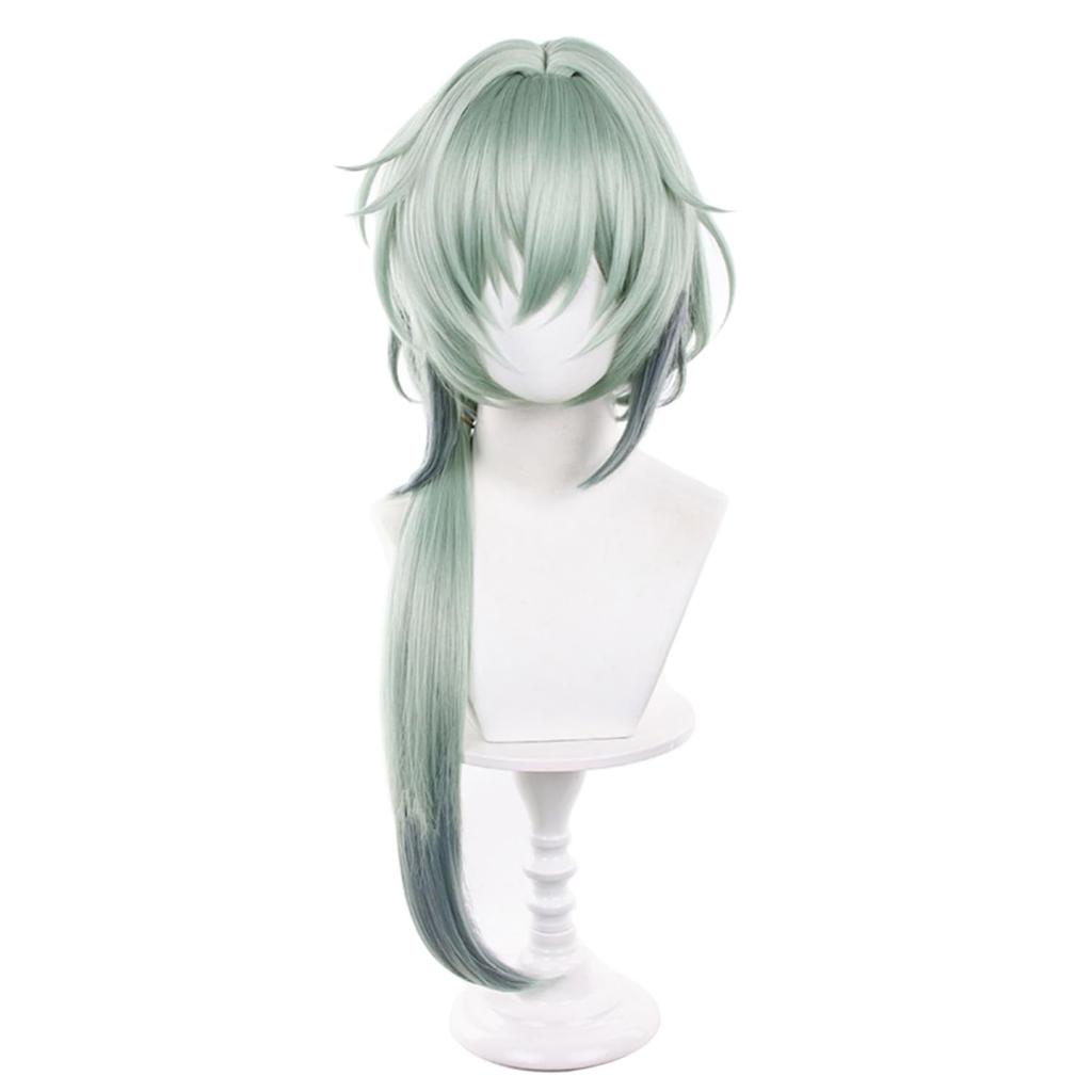 Green Long Perfect for Comiket School Cultural Stage and Includes Wig Wig, Heat-Resistant, Games, Cosplay, Costumes, Events, Halloween, Festivals,