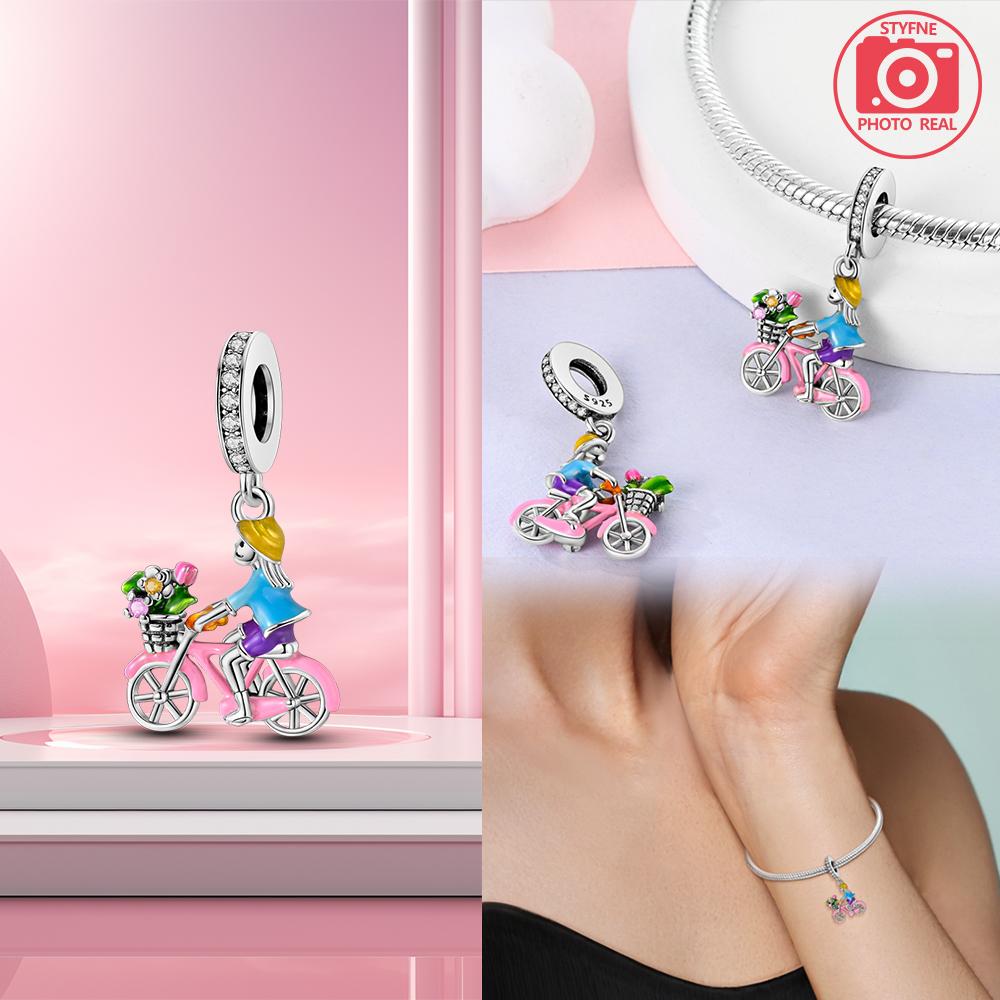 Copper Colourful Balloon Cloud Pend Charm Bracelets For Women Fit Pendant Charms Beads For Fine Jewelry Making Gift