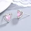 S925 Sterling Silber Herz-förmigen Stud Ohrringe Weiblichen Koreanischen Temperament Personalisierte Silber Schmuck