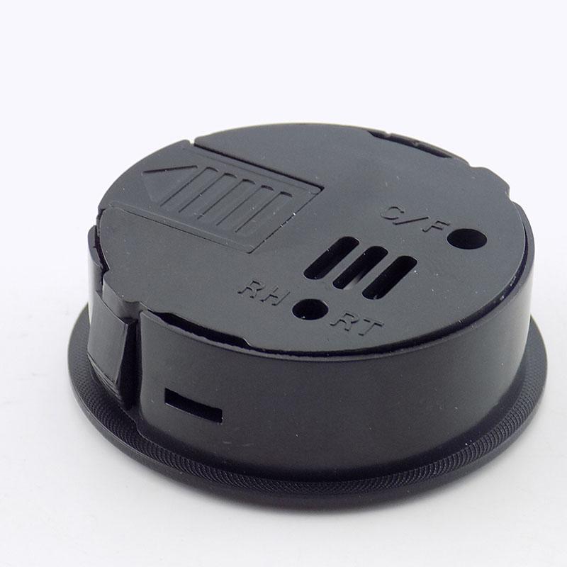 Round Black  Hygrometer Thermometer Meter LCD Digital Temperature Tester Gauge Humidity Detector