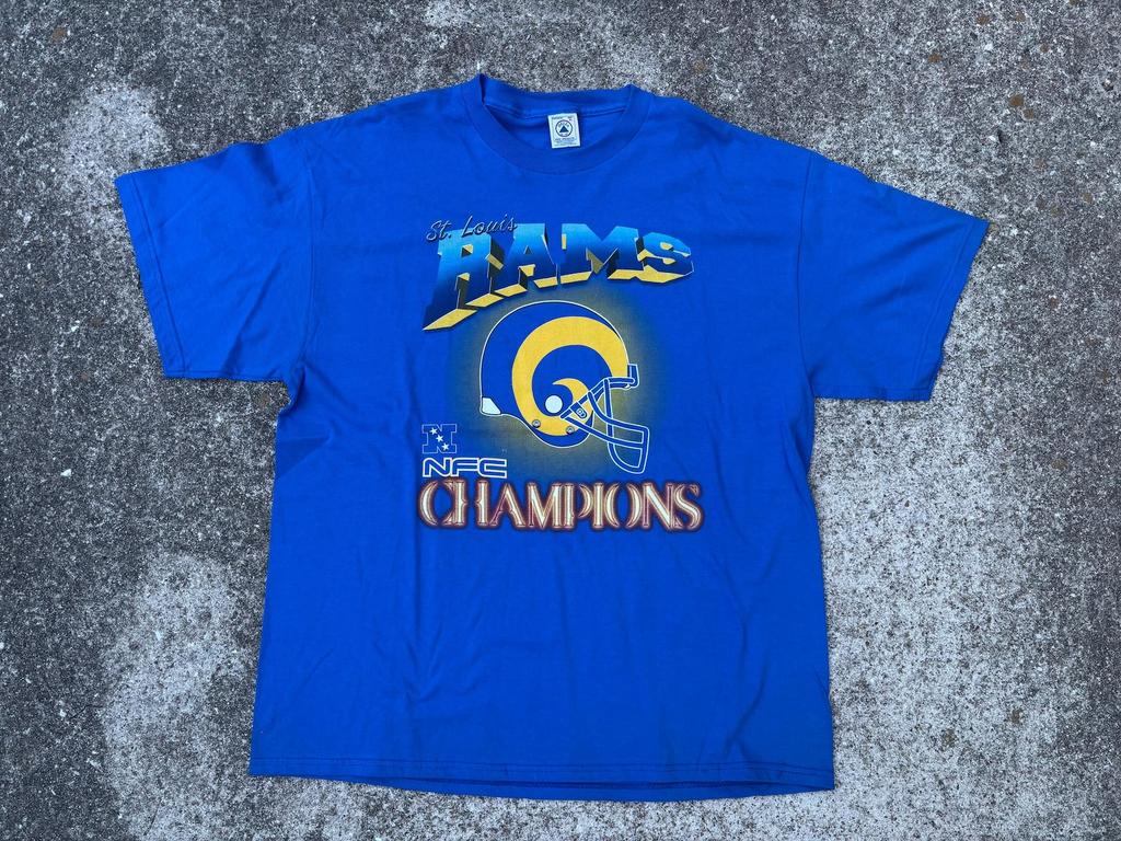 Vintage 90s St Louis Rams NFC Champions Shirt Size XL by Delta