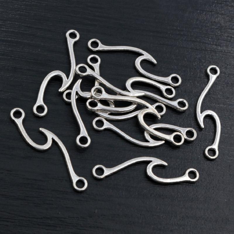 Fashion Antique Silver Plated Wave Small Charms Pendant Alloy Metal DIY Jewelry Findings Accessories for Neckalce Bracelet