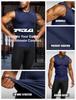 Tesla Sleeveless Compression Tank Top with UV Protection and Moisture Ideal for Base and Product Men's Quick-Drying Wicking, Running, Training,
