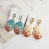 Suibian Retro Resin Printed European & American Earrings - Exquisite, Best-Selling Accessories