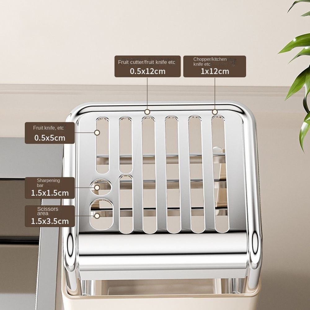 Stable Stainless Steel Knives Holder Anti-slip Chopstick Bucket Cutlery Organizer  for Home