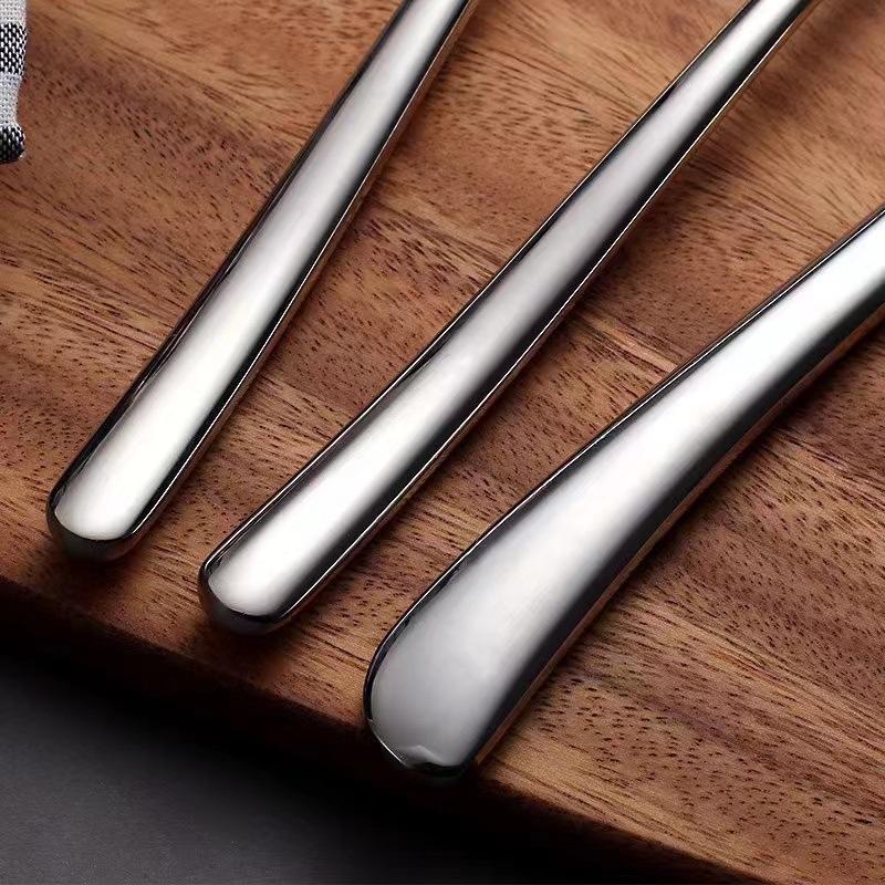 Moonlight stainless steel tableware knife spoon fork dessert spoon creative restaurant simple high-end western food steak knife