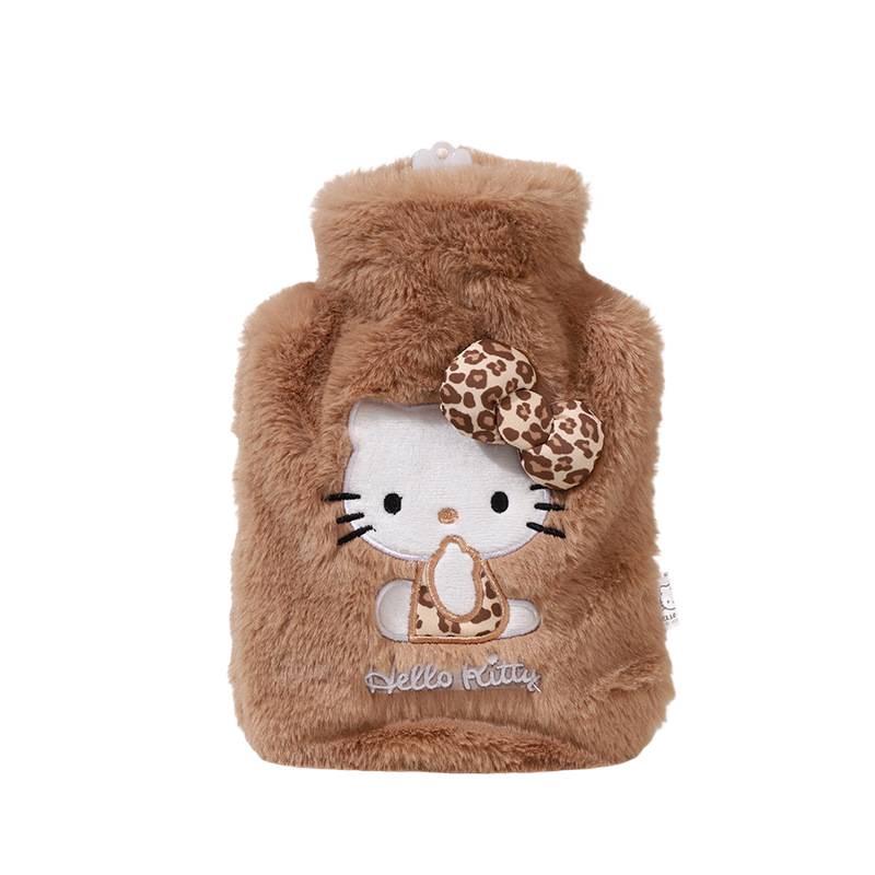 Leopard Print Hot Water Bottle - Explosion-Proof, Thickened, Cute Design for Abdominal Comfort.