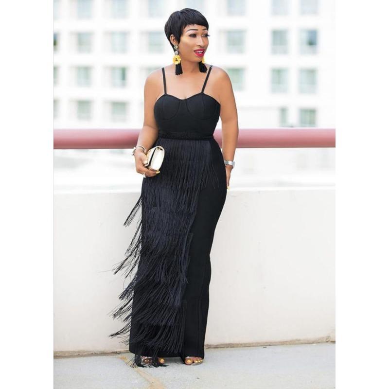 Spring and Summer Loose Hip Tassel Dresses Plus Size Women's Dress