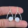 Natural Rainbow Moonstone Gemstone Earrings Solid 925 Sterling Silver Handmade Drop Dangle Earrings Jewelry Gift For Women & Girls