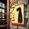 1PC Retro Schnauzer Chocolate Bar Metal Sign, 8x12 Vintage Tin Wall Art, Home Decor