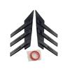 Ny 1 Par Bil Bakrute Dekorasjonsklistremerker Sidespoiler Splitter Trim Svart