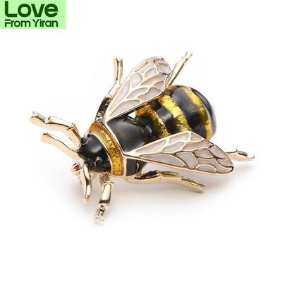 Enamel Bumblebee Brooches Men Women 'S Alloy Yellow Bee Insect Brooch Christmas Gift Broche Banquet Pins