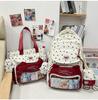 Schoolbag Japanese Ins Cute College Style Make-up Bag Female High-value Primary and Secondary School Students Grades 1-1 Two-piece Backpack