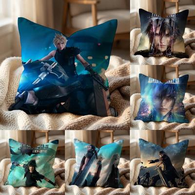 F-Final F-Fantasy VII Kissenbezug Mehrzweck-Kissenbezug für Zuhause & Auto - Wendbar, Weich & Langlebig für den täglichen Gebrauch