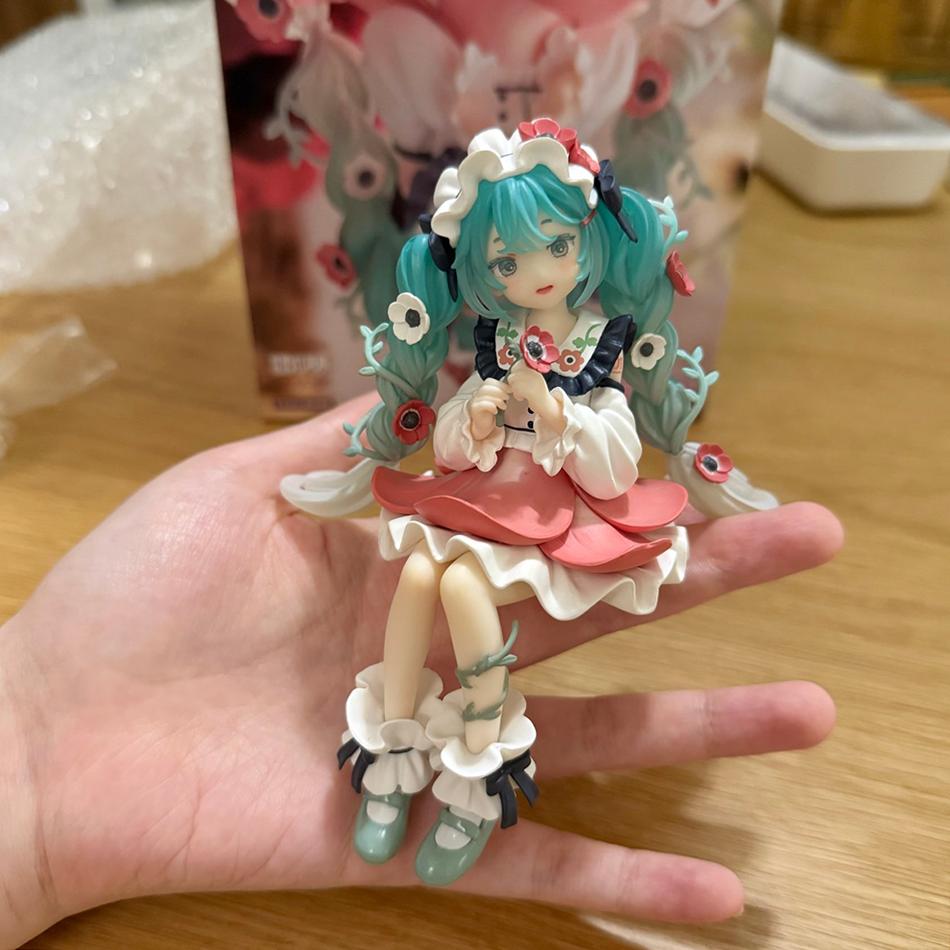14cm Fashion Hatsune Miku Anime Figure Flower Fairy Hatsune Miku Action Figures Kawaii Girl Figurine PVC Collection Model Toys